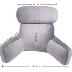 Comfiworld Reading Pillow with  Armrests and  Round Pearl Cotton Core Detachable