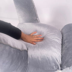Comfiworld Reading Pillow with  Armrests and  Round Pearl Cotton Core Detachable