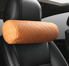 Leather Memory Foam Car Neck Pillow Cervical Headrest Supports Cushion