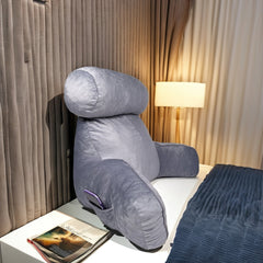 Comfiworld Reading Pillow with  Armrests and  Round Pearl Cotton Core Detachable