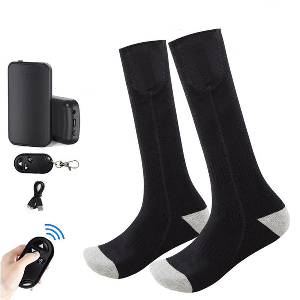 Remote Control Electric Heated  Socks Boot Feet Warmer USB Rechargable