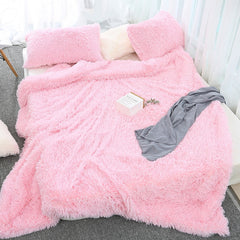 Winter Soft  Throw Blankets  Oversize  Fur  Faux Coral Bed Sofa Cover