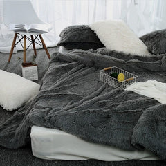 Winter Soft  Throw Blankets  Oversize  Fur  Faux Coral Bed Sofa Cover