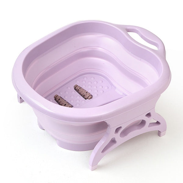 Foldable Footbath Foaming Massage Plastic Bucket Basin Reduce Pressure