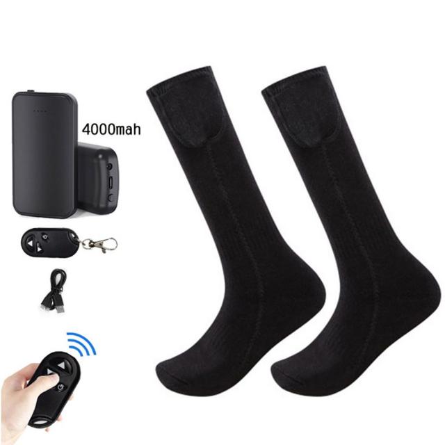Remote Control Electric Heated  Socks Boot Feet Warmer USB Rechargable