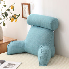 Reading Pillow with  Armrests and  Round Pearl Cotton Core Detachable