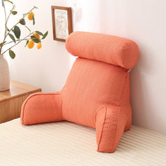 Reading Pillow with  Armrests and  Round Pearl Cotton Core Detachable