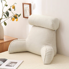 Reading Pillow with  Armrests and  Round Pearl Cotton Core Detachable