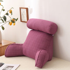 Reading Pillow with  Armrests and  Round Pearl Cotton Core Detachable