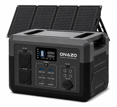 ONAZO Portable Power Station with Solar Panel – 1500W / 2400W / 3000W / 5000W LiFePO4 Solar Generator