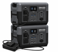 ONAZO Portable Power Station with Solar Panel – 1500W / 2400W / 3000W / 5000W LiFePO4 Solar Generator