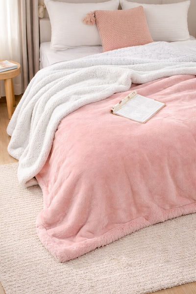 Reversible Sherpa Fleece Blanket Super Soft Warm Cozy Throw for Bed TV