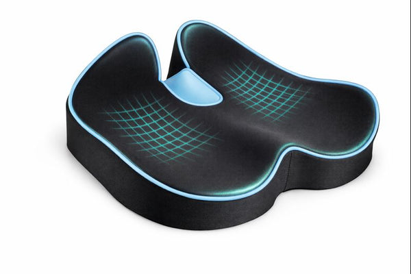 Ergonomic Memory Foam Seat Cushion with Tailbone Cutout