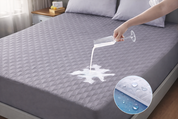 Premium Waterproof Mattress Protector – Noiseless, Breathable, Deep Pocket Fitted Cover – Soft Bed Mattress Pad – Machine Washable (Twin XL, White)