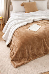 Reversible Sherpa Fleece Blanket Super Soft Warm Cozy Throw for Bed TV