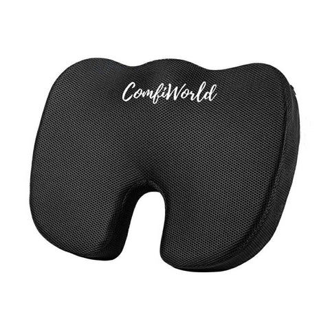 Deluxe ComfiWorld Memory Foam Coccyx Seat Cushion for Office Chair
