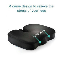 Deluxe ComfiWorld Memory Foam Coccyx Seat Cushion for Office Chair