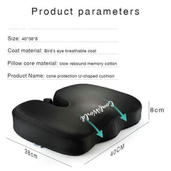 Deluxe ComfiWorld Memory Foam Coccyx Seat Cushion for Office Chair