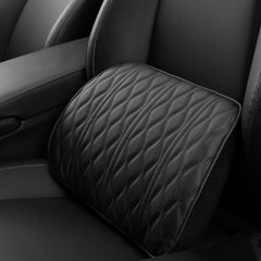 Car Headrest Pillow Leather Seat Supports Sets Back Cushion Adjustment