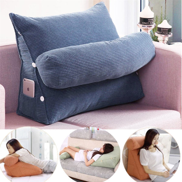 Triangular Chair Cushion Office  Bedside Backrest Room  Reading Pillow