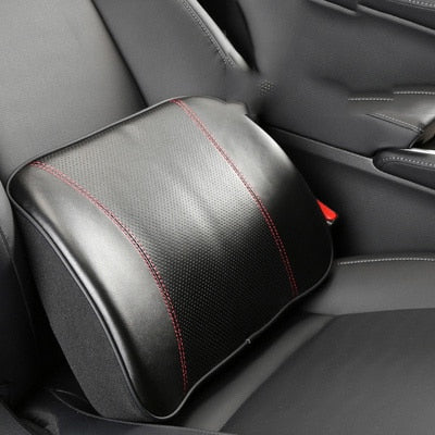 Leather Car Front Seat Cover With Neck Pillow And Lumbar Pillow