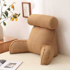 Reading Pillow with  Armrests and  Round Pearl Cotton Core Detachable